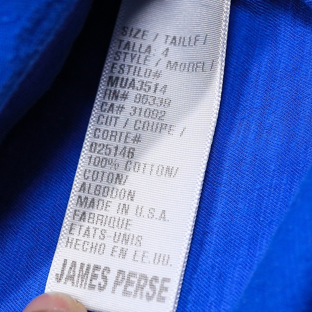 James Perse Long Sleeve T-Shirt Mens 4 Blue Slub Cotton Crew Neck MUA3514 USA - Picture 8 of 12